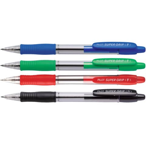 Penna a sfera a scatto Pilot Super Grip 0,7 mm blu 001532